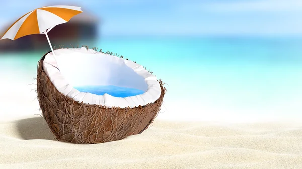 Нарезанный кокос — стоковое фото