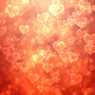 Soyut kalp bokeh arka plan