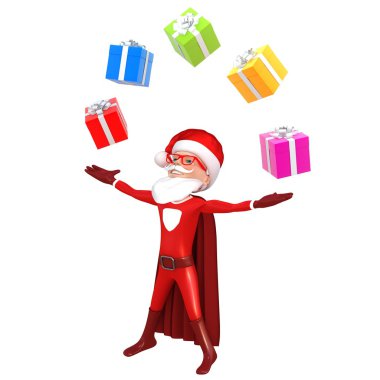 süper kahraman küçük Noel Baba'nın