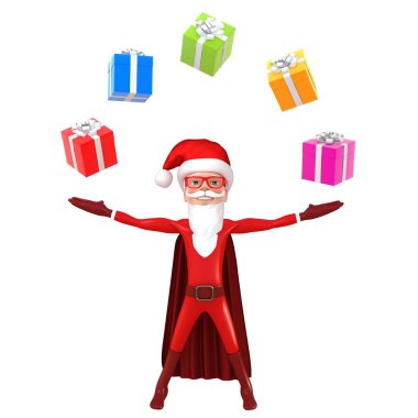 süper kahraman küçük Noel Baba'nın