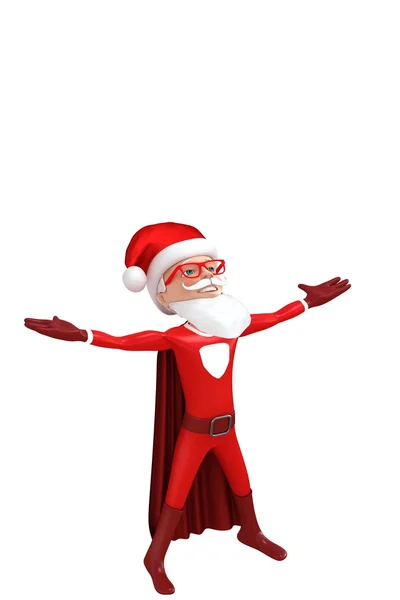 Superheld ein kleiner Weihnachtsmann — Stockfoto