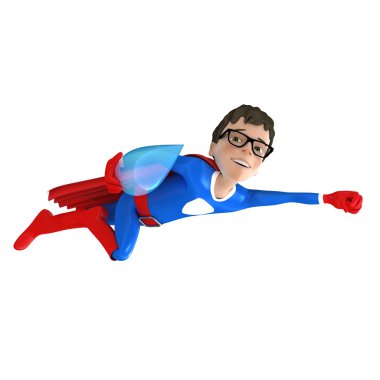 Küçük süper kahraman poz