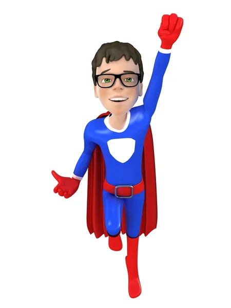 Pequeno super-herói posando — Fotografia de Stock