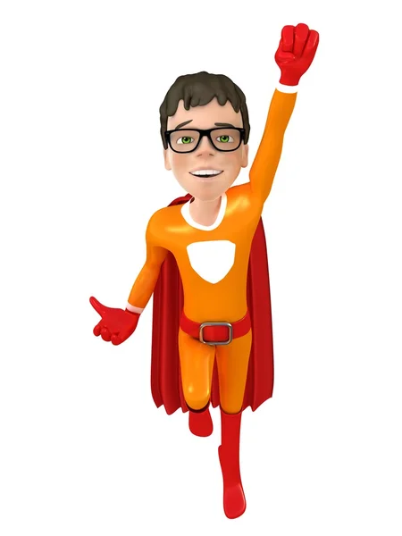 Pequeno super-herói posando — Fotografia de Stock