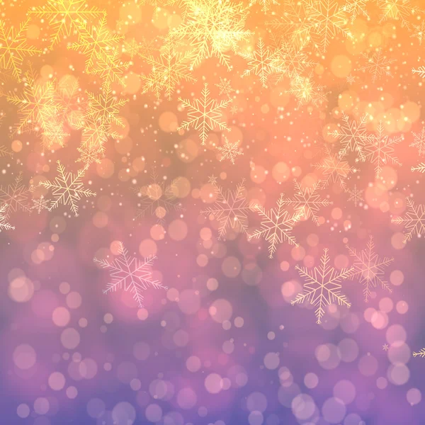 Jul snöflingor bakgrund — Stockfoto