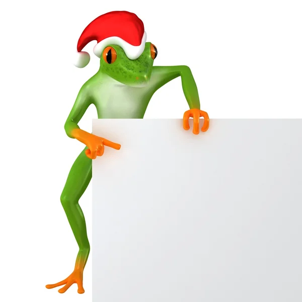 Tropical Christmas frog — Stock Photo, Image