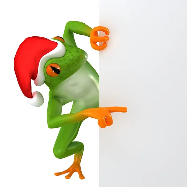 Tropical Christmas frog — Stock Photo, Image