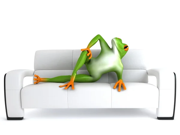 Tropical  posing frog — Stock Photo, Image