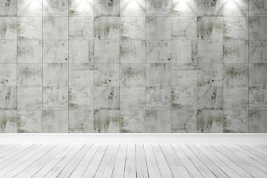 Boş parlak iç. 3D render