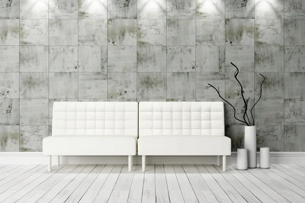 Interior terang modern. render 3d — Stok Foto