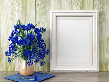 Boş modern stil çerçevesi, 3d render