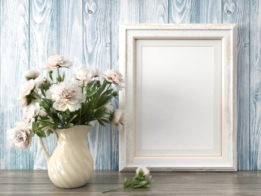 Boş modern stil çerçevesi, 3d render