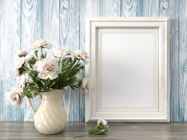 Boş modern stil çerçevesi, 3d render