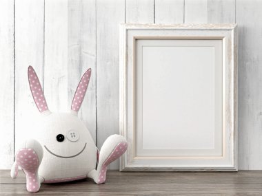 Boş modern stil çerçevesi, 3d render