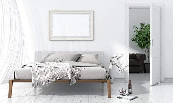 Moderne lichte interieur. 3D render — Stockfoto