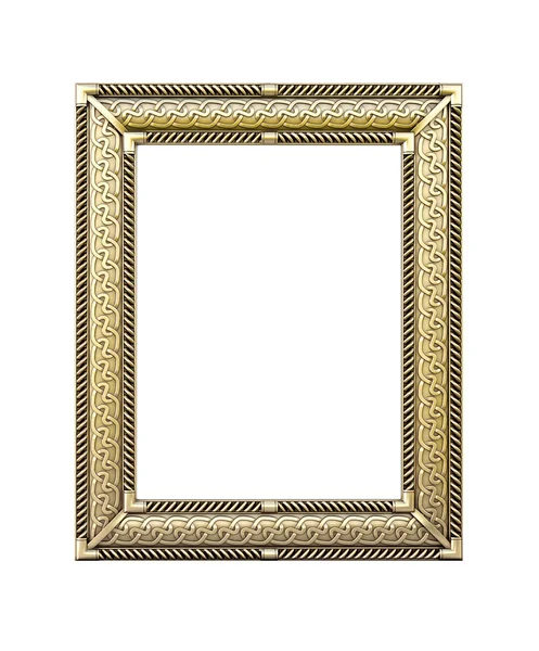 Vintage picture frame isolated on white — Stock Photo, Image