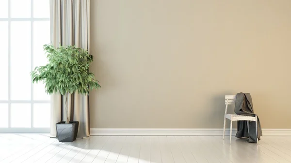 Modern parlak iç. 3D render