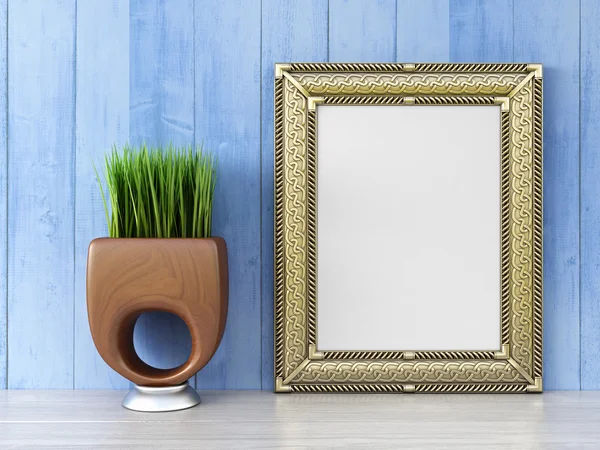 Empty modern style frame, 3D render — Stock Photo, Image