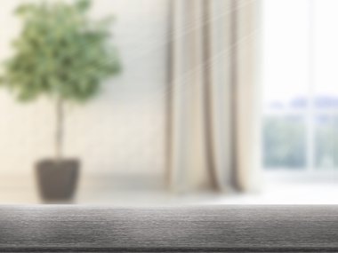 Dessus de table et flou intérieur
