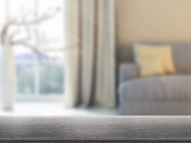 Dessus de table et flou intérieur