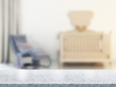 Dessus de table et flou intérieur