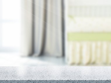 Dessus de table et flou intérieur