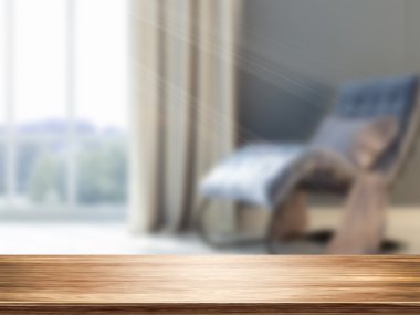 Dessus de table et flou intérieur