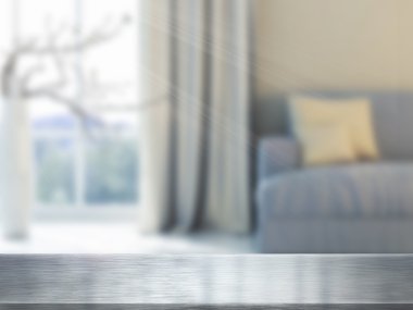 Dessus de table et flou intérieur