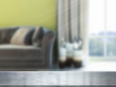 Dessus de table et flou intérieur