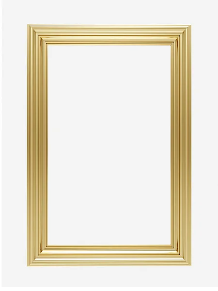 Golden frame isolated — Stock Photo, Image