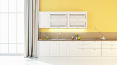 Parlak mutfak iç 3d render