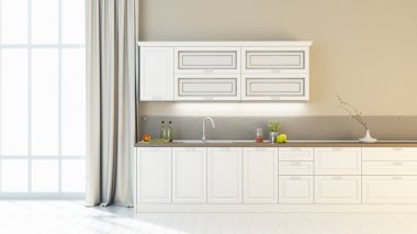 Parlak mutfak iç 3d render