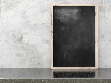 Boş siyah kara tahta, 3d render