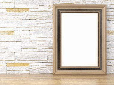 Boş modern stil çerçevesi, 3d render