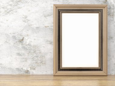 Boş modern stil çerçevesi, 3d render