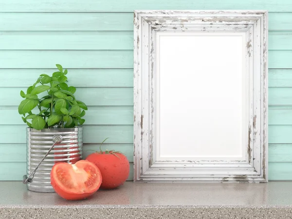 Empty modern style frame, 3D render — Stock Photo, Image