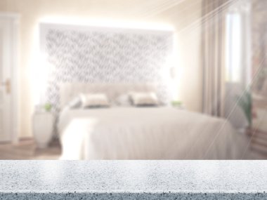 Dessus de table et flou intérieur