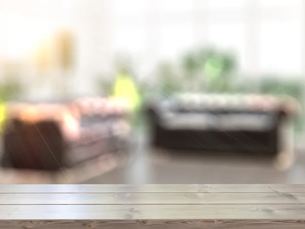 Table Top And Blur Interior — Stock Photo, Image