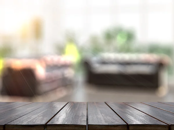 Tampo da mesa e interior do borrão — Fotografia de Stock