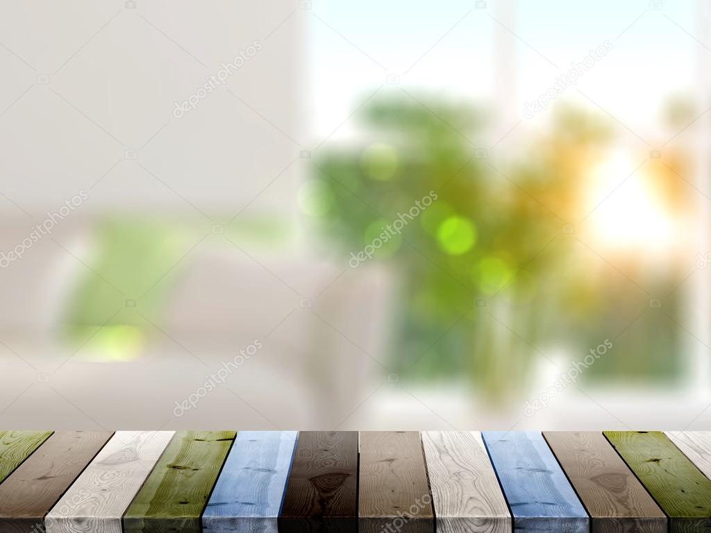 Table Top And Blur Interior