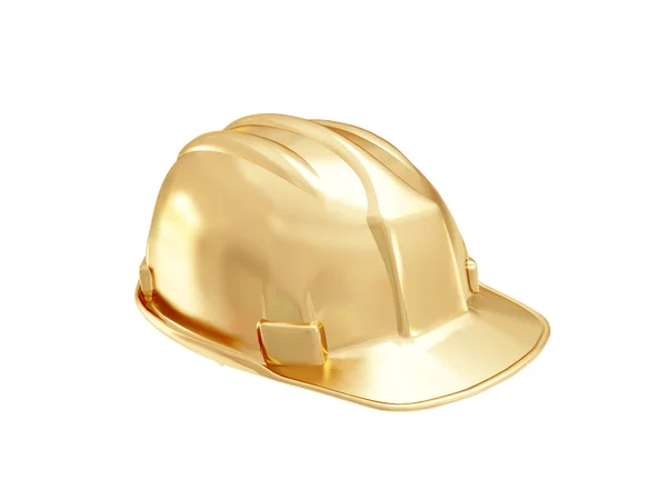 Золотий будівництва шолом — стокове фото