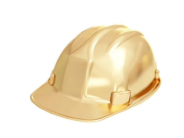 Casco de construcción dorado — Foto de Stock