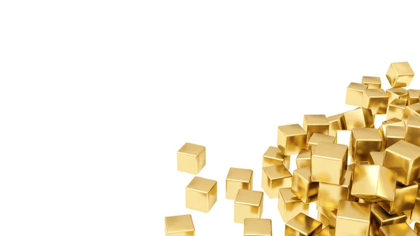 Golden bars isolated — Stock Photo, Image