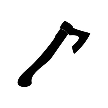 Black and white silhouette of an axe on a white background. Vector image. vector Black and white silhouette of an axe on a white background. Vector image. vector