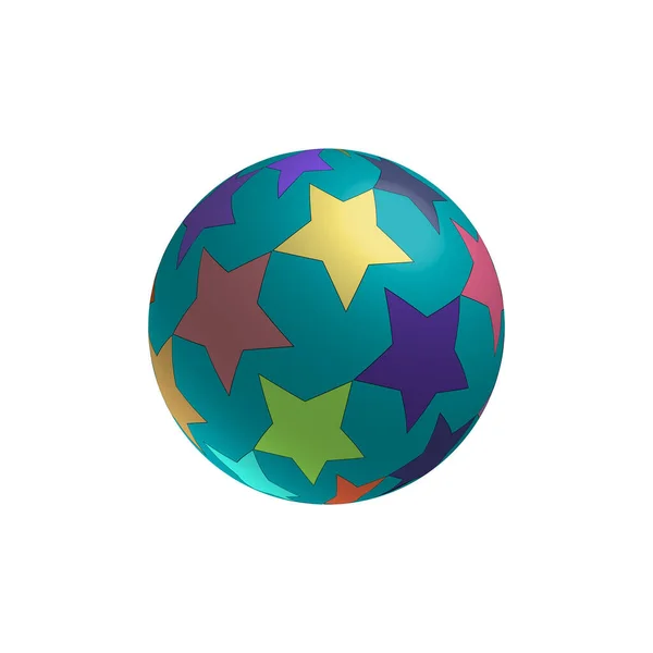 Ein Ball Mit Sternen Für Aktive Spiele Für Kinder Und — Stockvektor
