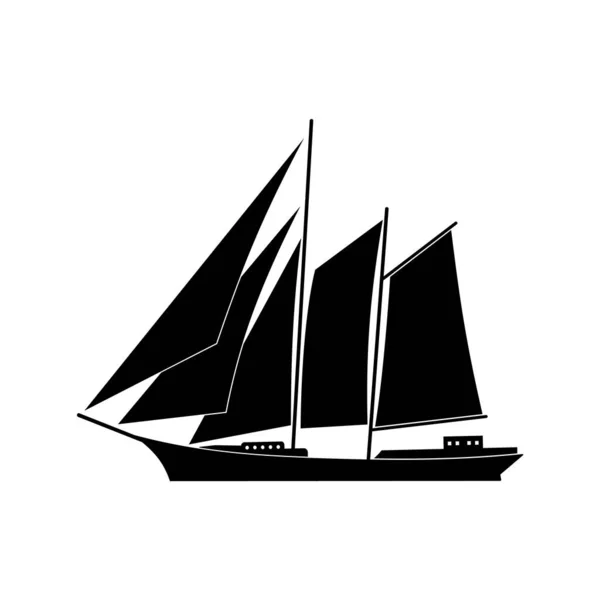 Яхта Вітрилами Кругової Подорожі Світу Білому Тлі Векторне Зображення — стоковий вектор