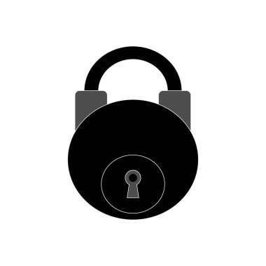 Kalenin silueti, beyaz arka planda ev için iyi bir koruma. Bir vektör resmi.