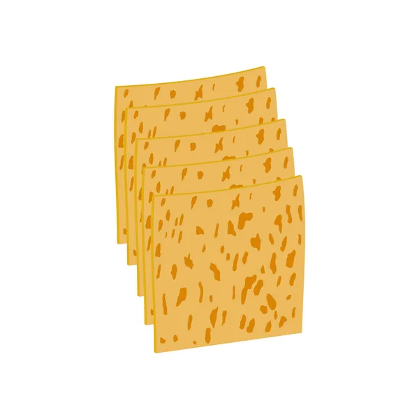 Τυρί Φέτες Ρεαλιστική Επιφάνεια Τυρί Λευκό Φόντο Μια Διανυσματική Εικόνα — Διανυσματικό Αρχείο