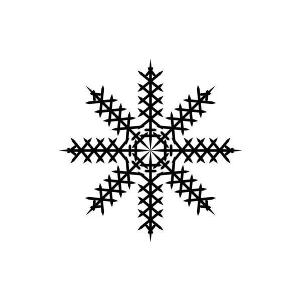 Snowflake Icon Black White Background Vector Image — Stock Vector