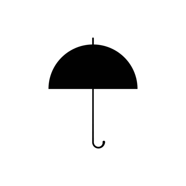 Umbrella Icon Black White Background Vector Image — Stock Vector